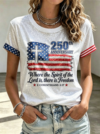 250Th Anniversary Commemorative Faith Printed Round Neck Top In The United States