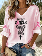 Women'S Pink Artistic Waffle T-Shirt