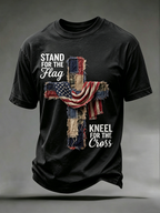 Religious Faith Cross Jesus Casual Printed Round Neck T-Shirt