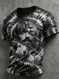 Strength And Sacrifice Lion Lamb Jesus Black & White Swirl Men'S All Over Print T-Shirt
