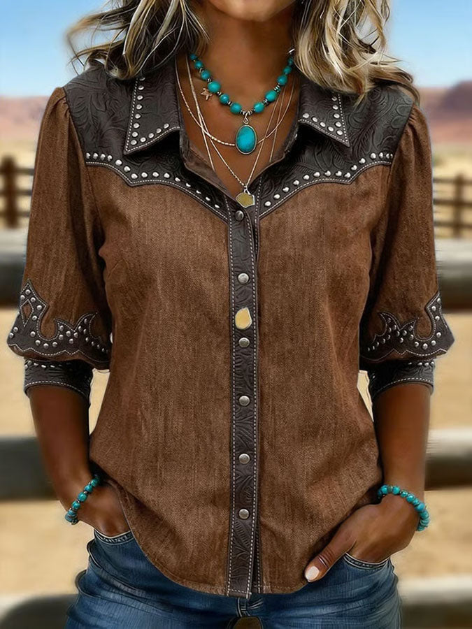 Women's Casual Retro Cotton Linen Shirt