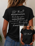 Women's Let Them Printed Round Neck T-shirt