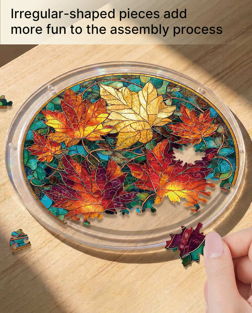 Acrylic Jigsaw Puzzle Suncatcher - Golden Maple