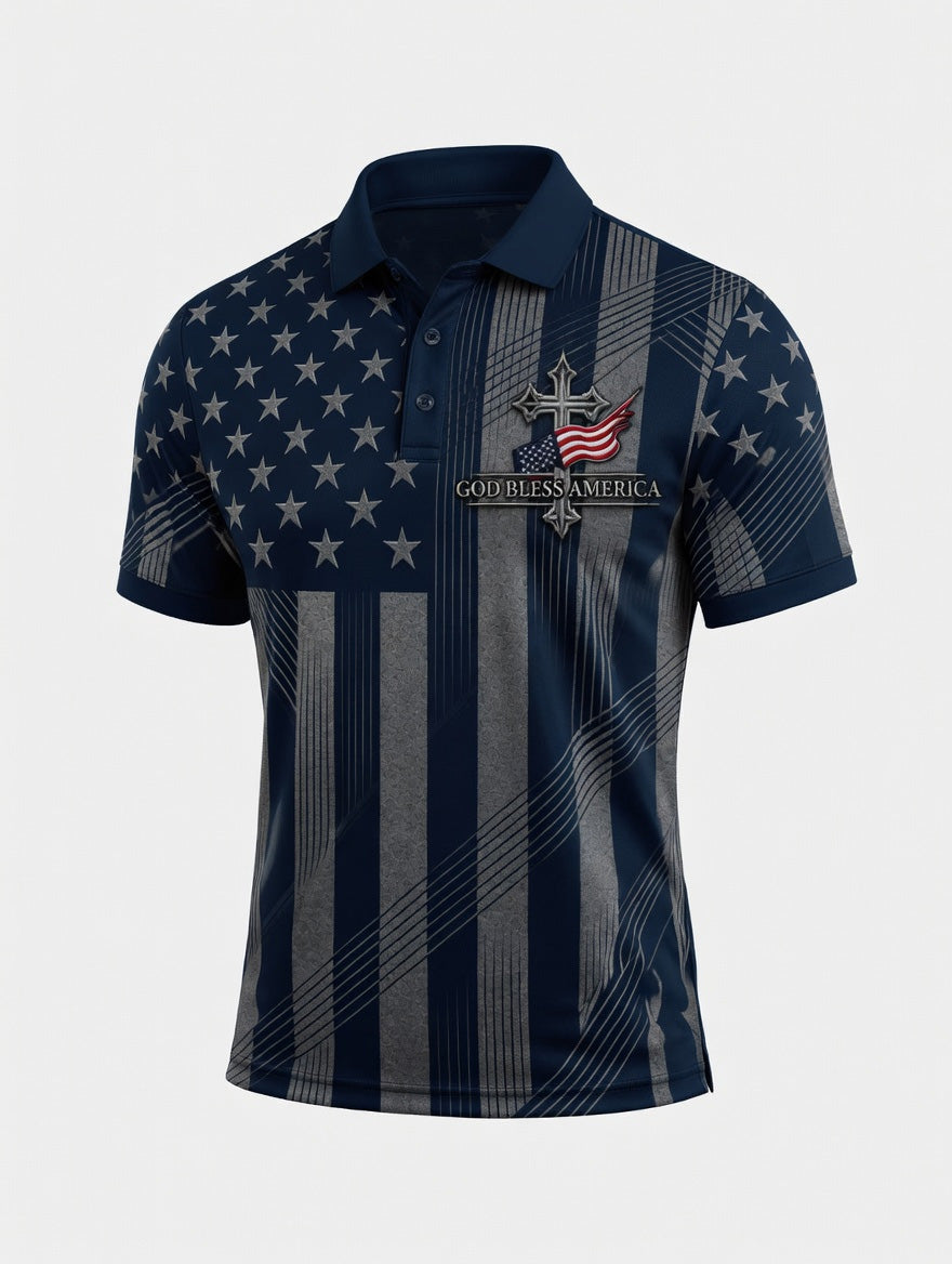 Men's 250th Anniversary Print Short-sleeve Polo Shirt