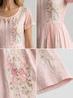 Women's Breast Cancer Awareness Pink Gradient Leaf Printed T-shirt
