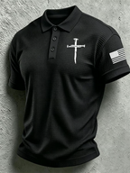 Men's Casual Printed Polo Shirt