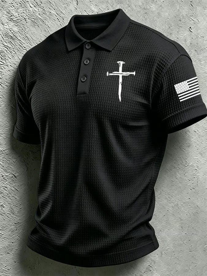 Men's Casual Printed Polo Shirt
