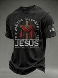 Men'S Faith Print Short Sleeve T-Shirt