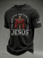 Men'S Faith Print Short Sleeve T-Shirt