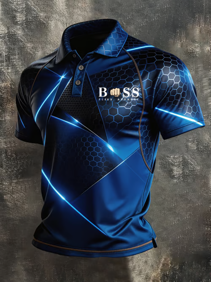 Men's business style polo shirt