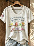 Women'S I Will Sing Of Thegoodness Of God Print Top