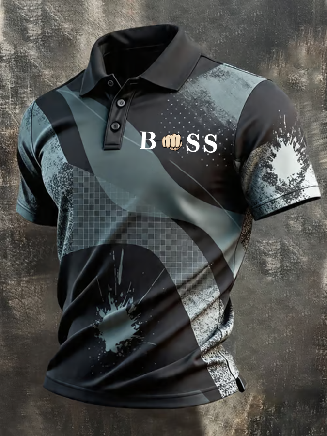 Men's business style polo shirt