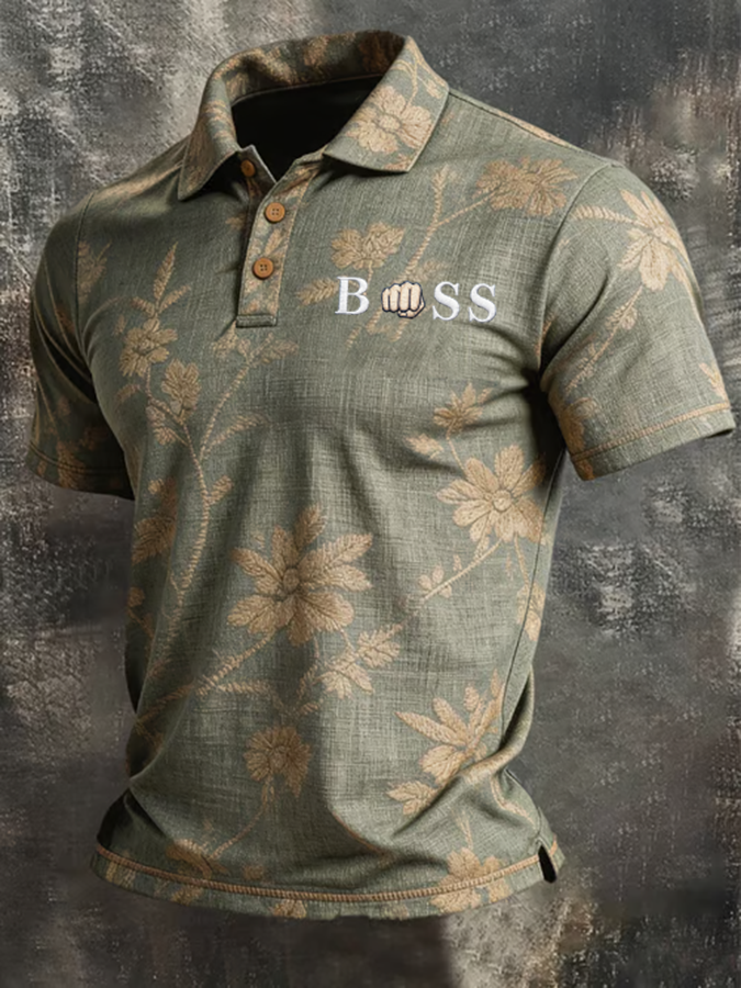Men's business style polo shirt