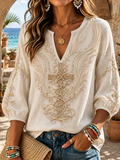 Women'S Cross Angel Wings Printed  V Neck Casual Tee