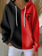 Ladies' Casual Faith Printed Hooded Knitted Long Sleeved Sportswear