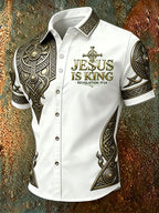 Men'S Faith Printed Casual Collar Shirt