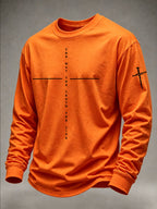 Men'S Faith Printed Casual Long Sleeved T-Shirt
