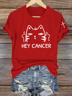 Women'S Breast Cancer Awareness Printed Casual T-Shirt