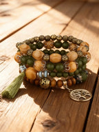 Unisex Retro Western Bohemian Style Multi-Layer Bead Bracelet Elastic Bracelet Jewelry