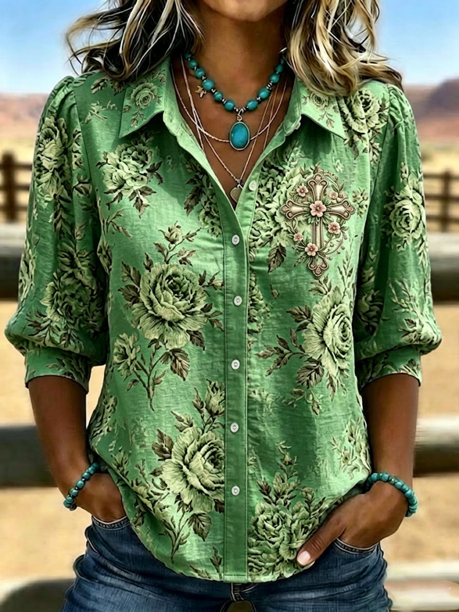 Women's Western Style Faith Shirt