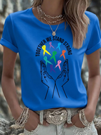 Women'S Breast Cancer Awareness Print Short-Sleeve T-Shirt