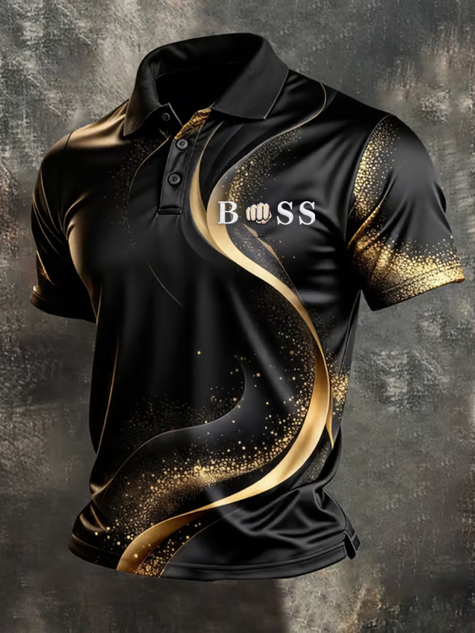 Men's business style polo shirt