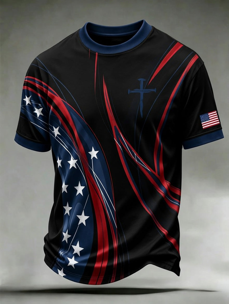 Men's Faith Casual Printed T-Shirt