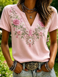 Women'S  Breast Cancer Publicity Print Short Sleeve T-Shirt