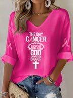 Women'S Pink Artistic Waffle T-Shirt