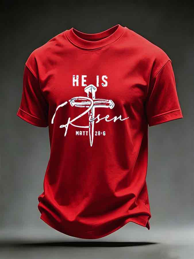Men'S American Flag Cross Printed Short Sleeve T-Shirt