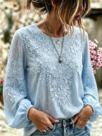 Women'S Floral Faith Printed Casual Cotton And Linen Faith Top