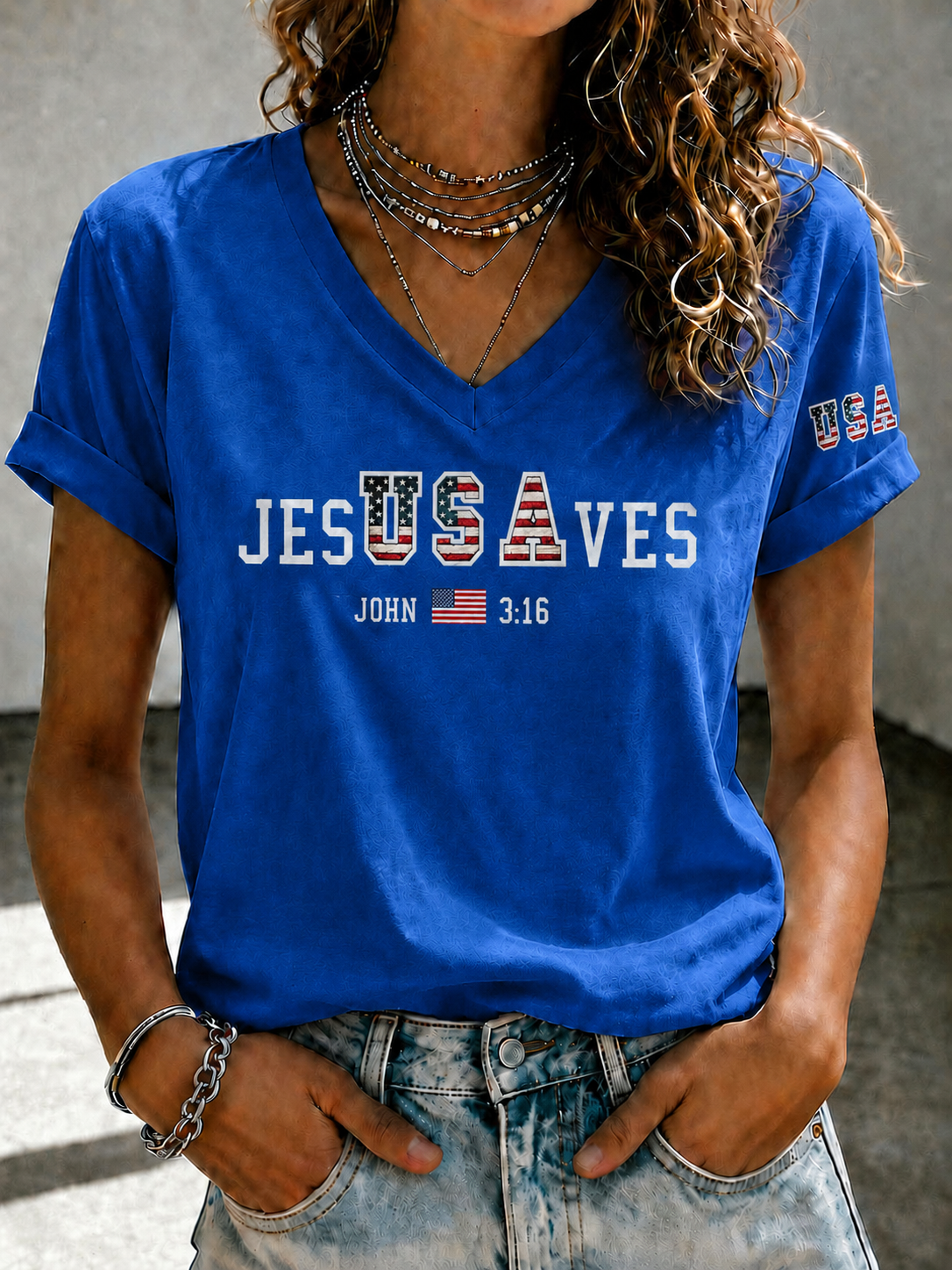 Women'S Faith Art Printed Casual T-Shirt
