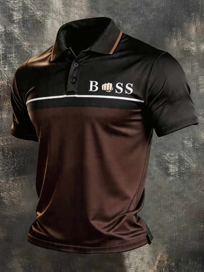 Men's business style polo shirt