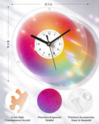 DIY Acrylic Puzzle Clock Kit - Chromatic Blur