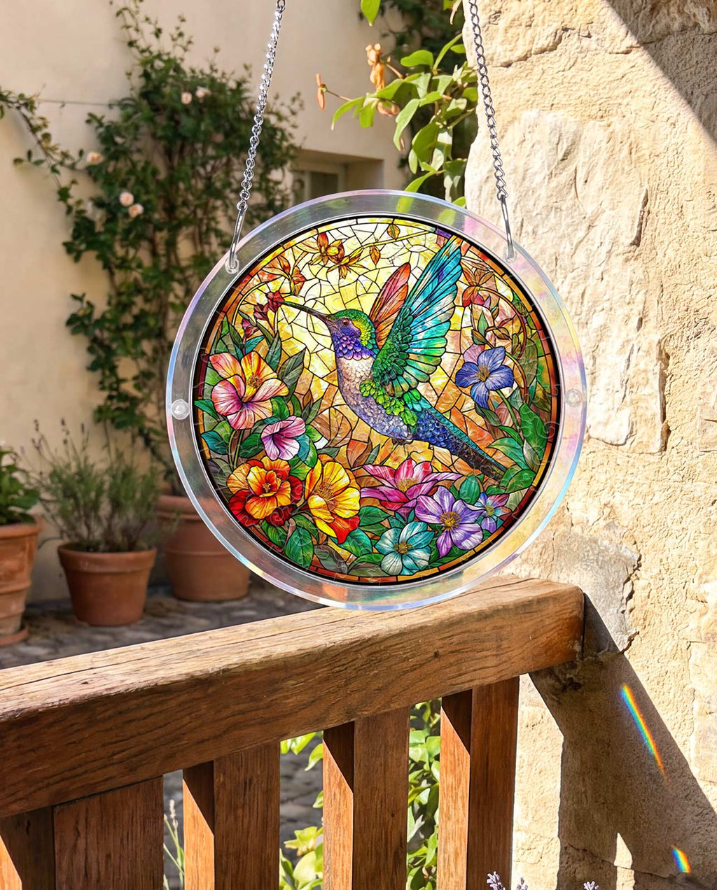 Acrylic Jigsaw Puzzle Suncatcher - Botanical Nectar Oasis