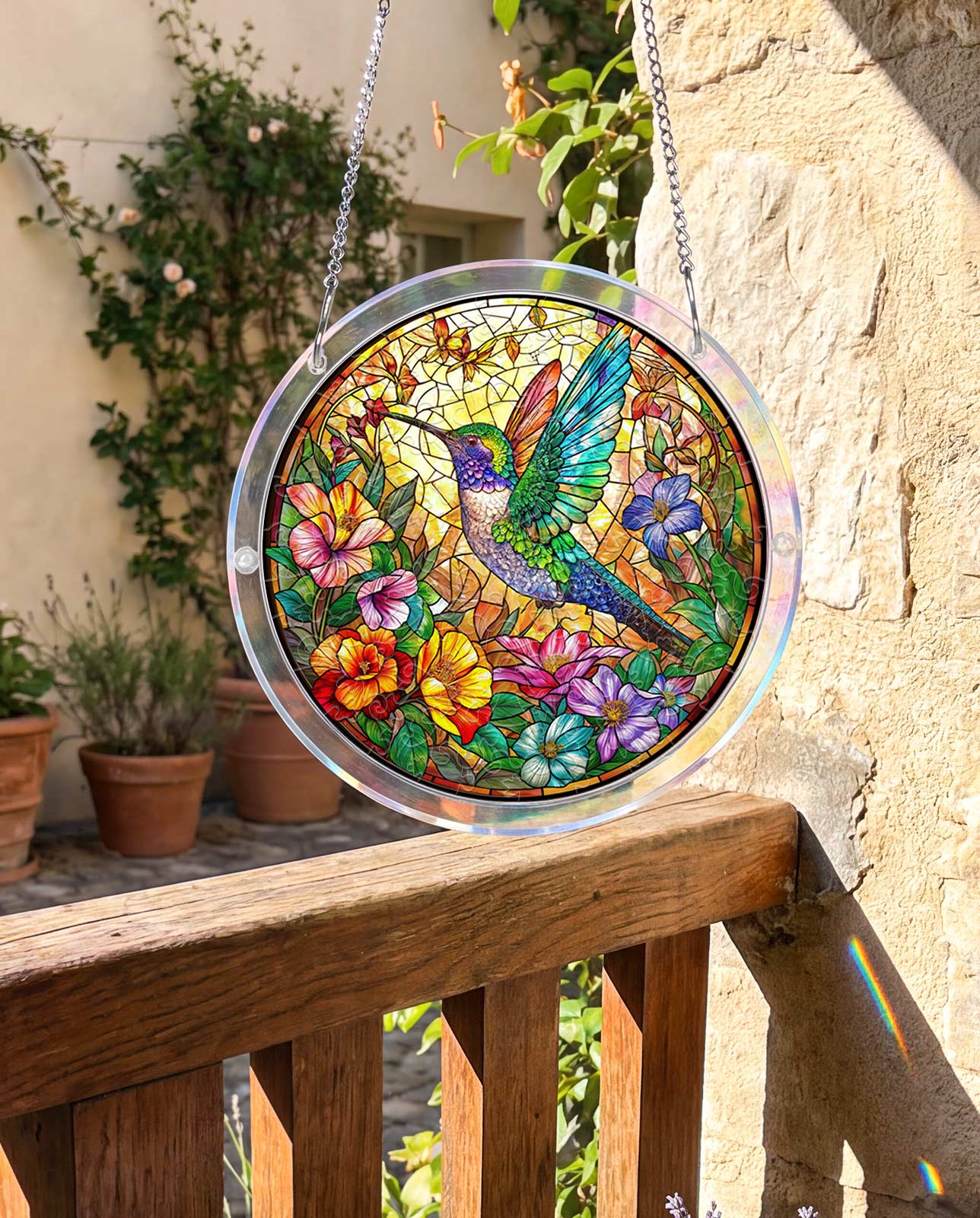 Acrylic Jigsaw Puzzle Suncatcher - Botanical Nectar Oasis