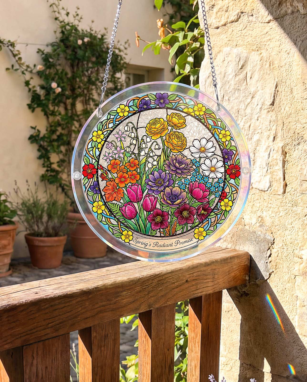 Acrylic Jigsaw Puzzle Suncatcher - Spring’s Radiant Promise