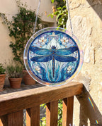 Acrylic Jigsaw Puzzle Suncatcher - Moonlit Dragonfly
