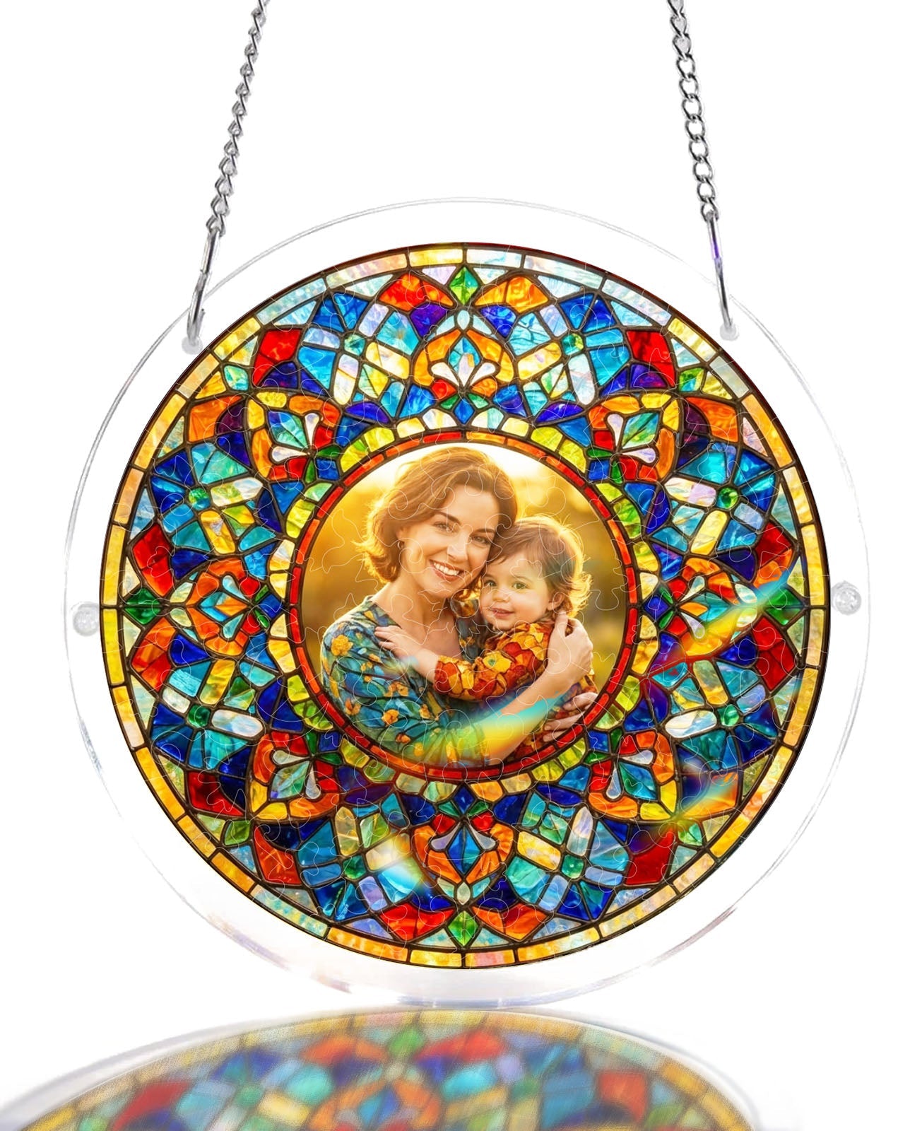 Personalized Acrylic Suncatcher - Halo of Devotion