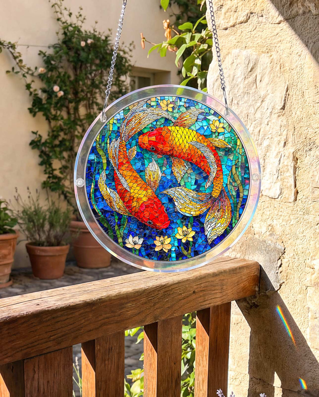Acrylic Jigsaw Puzzle Suncatcher - Koi Dream Pond