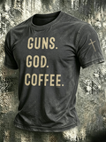 Men's Patriotic Printed Casual Round Neck T-Shirt