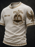 ���������One Nation Under God���������Cross-Print Men's Waffle T-Shirt
