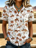 Women's Retro Classic Casual Hollow Denim Shirt