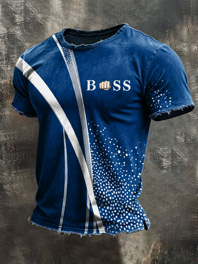 Men's casual printed T-shirt