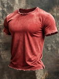 Men's solid color design Casual T-shirt