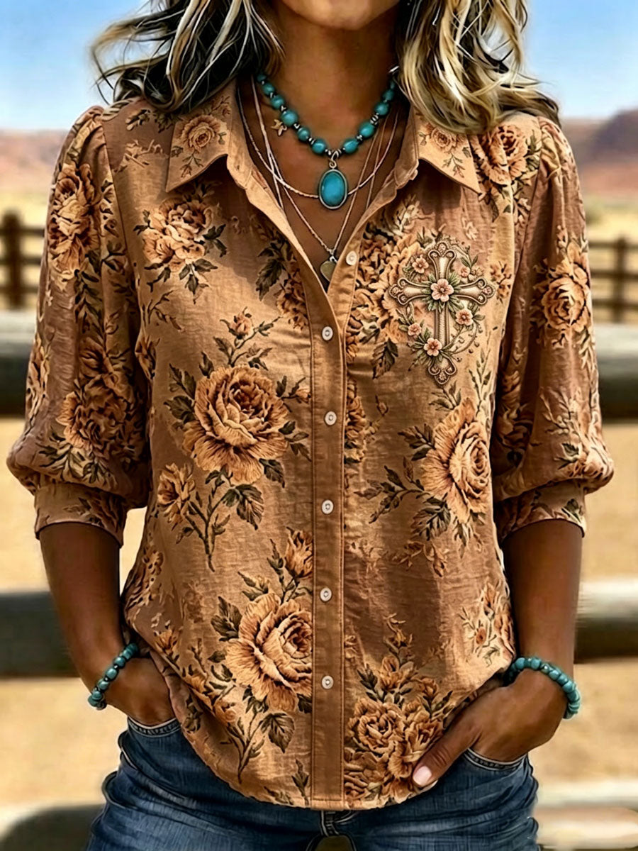 Women's Western Style Faith Shirt