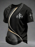 Men'S Christian Jesus Cross Short Sleeved T-Shirt