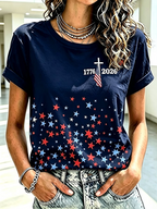 Women's America 250 1776-2026 Freedom Faith Print T-shirt