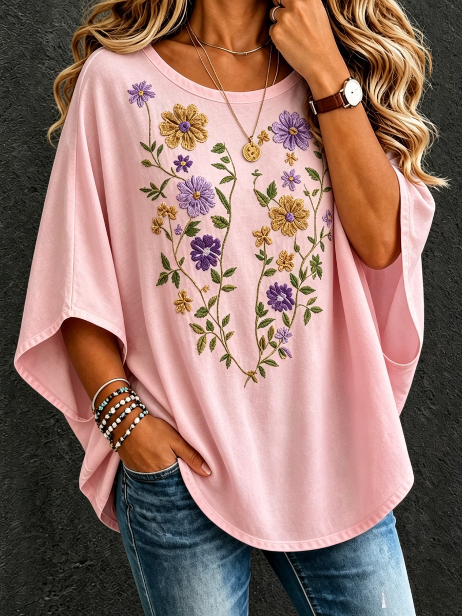 Women's casual cotton and linen Oversized Top
