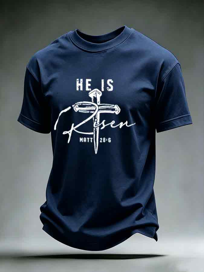 Men'S American Flag Cross Printed Short Sleeve T-Shirt